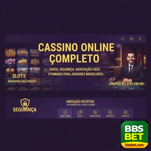 Logo do bbsbet em um celular com jogos de cassino